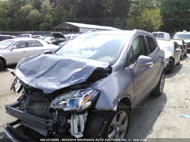 KL4CJASB6EB576647 - 2014 BUICK ENCORE GRAY photo 2