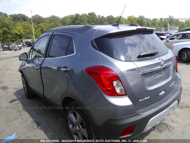 KL4CJASB6EB576647 - 2014 BUICK ENCORE GRAY photo 3