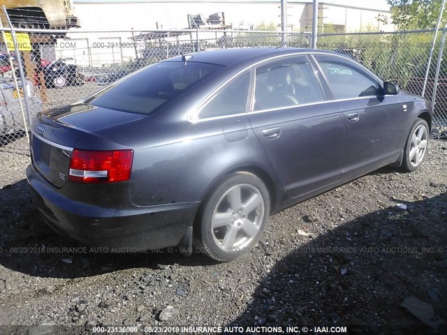 WAUDH74F88N047449 - 2008 AUDI A6 3.2 QUATTRO GRAY photo 4