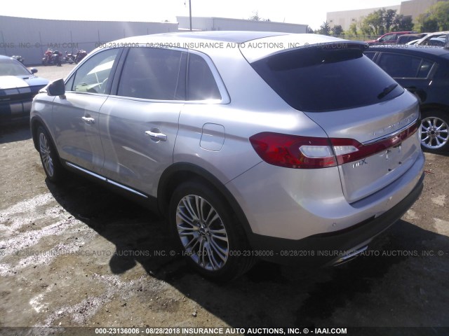 2LMPJ6LR1JBL23711 - 2018 LINCOLN MKX RESERVE Արծաթագույն լուսանկար 3
