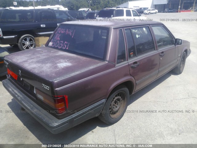 YV1FA8841M2530351 - 1991 VOLVO 740 BURGUNDY photo 4