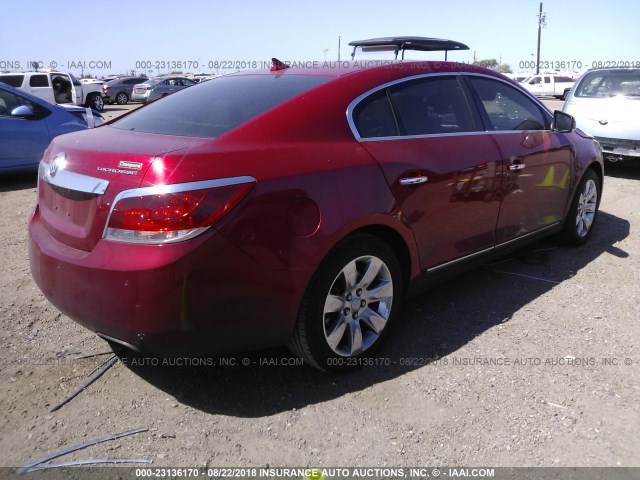 1G4GH5E34CF320281 - 2012 BUICK LACROSSE PREMIUM MAROON photo 4