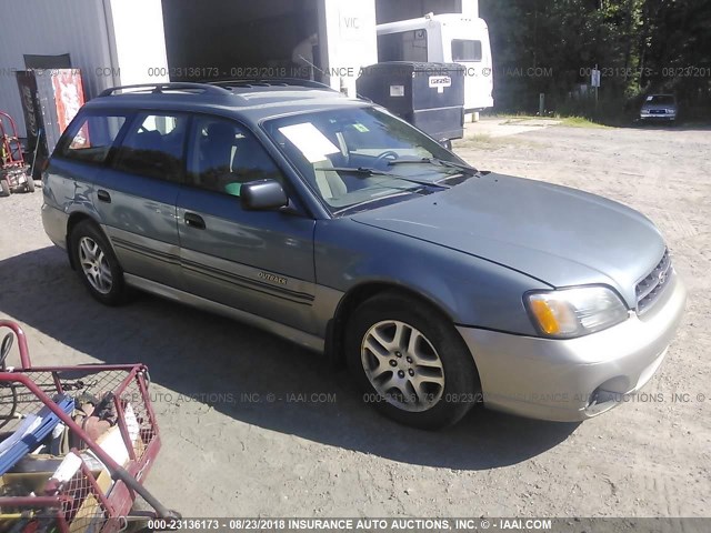 4S3BH665817645480 - 2001 SUBARU LEGACY OUTBACK GREEN photo 1