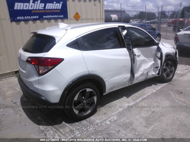 3CZRU5H70JM701172 - 2018 HONDA HR-V EXL WHITE photo 4