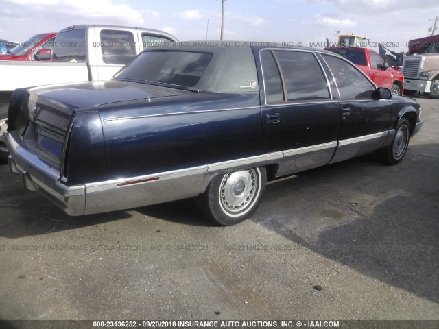 1G6DW52P2SR711546 - 1995 CADILLAC FLEETWOOD BROUGHAM BLUE photo 4