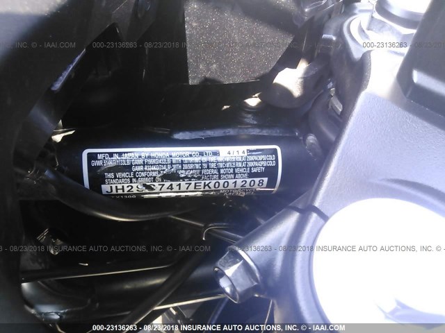 JH2SC7417EK001208 - 2014 HONDA CTX1300 BLACK photo 10