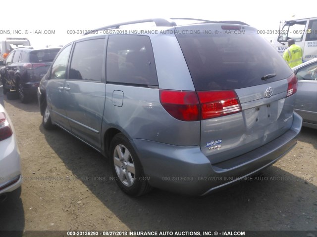 5TDZA23C74S133962 - 2004 TOYOTA SIENNA CE/LE BLUE photo 3