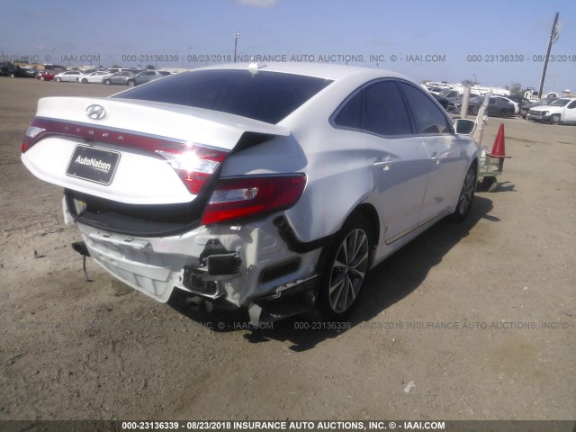 KMHFG4JG3GA509413 - 2016 HYUNDAI AZERA WHITE photo 4