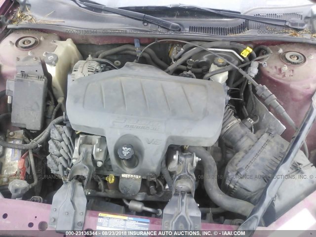 2G2WP552861167611 - 2006 PONTIAC GRAND PRIX RED photo 10