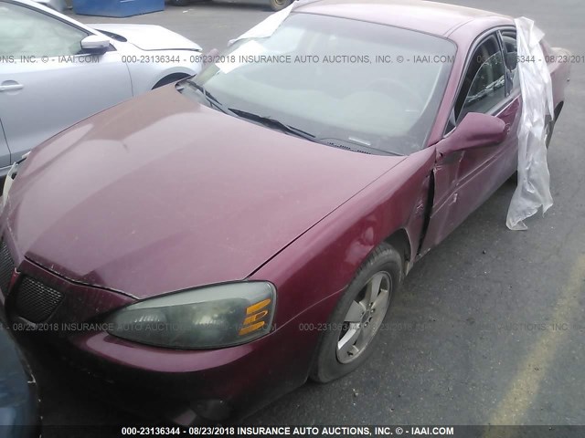 2G2WP552861167611 - 2006 PONTIAC GRAND PRIX RED photo 2