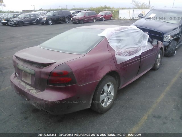 2G2WP552861167611 - 2006 PONTIAC GRAND PRIX RED photo 4