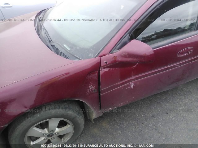 2G2WP552861167611 - 2006 PONTIAC GRAND PRIX RED photo 6