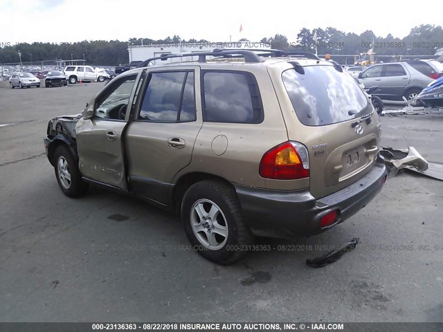 KM8SC73D94U629922 - 2004 HYUNDAI SANTA FE TAN photo 3