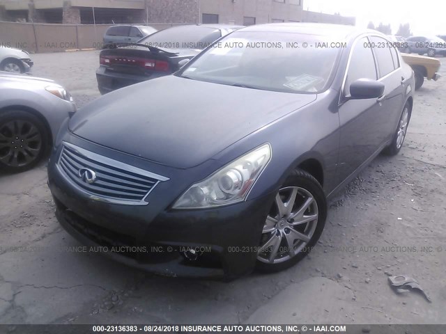 JN1CV6AR0AM251452 - 2010 INFINITI G37 GRAY photo 2