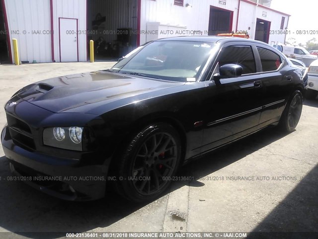 2B3LA73W36H210455 - 2006 DODGE CHARGER SRT-8 BLACK photo 2