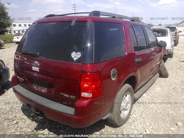 1FMZU73K85ZA60298 - 2005 FORD EXPLORER XLT/XLT SPORT/NBX 红色 照片 4