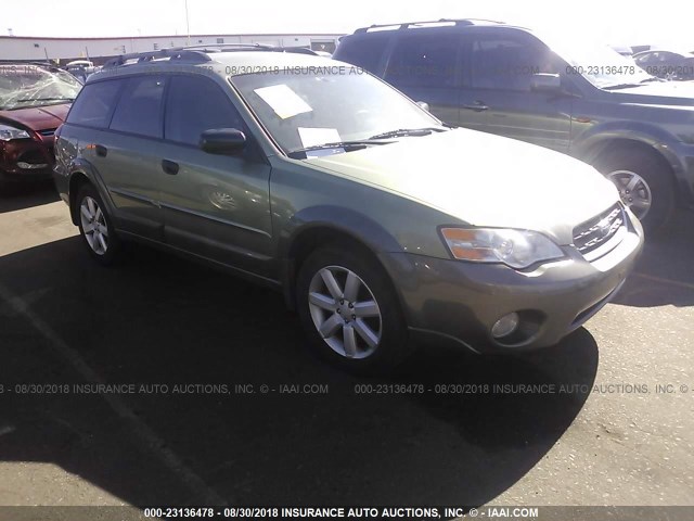 4S4BP61C176335125 - 2007 SUBARU LEGACY OUTBACK 2.5I GREEN photo 1