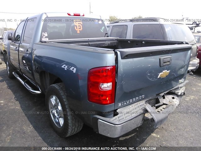 2GCFK135191122143 - 2009 CHEVROLET SILVERADO K1500 HYBRID GRAY photo 3