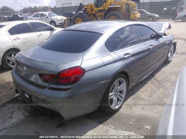 WBA6D0C56GG432676 - 2016 BMW 640 I/GRAN COUPE GRAY photo 4