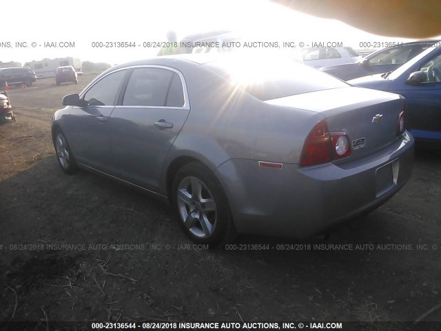1G1ZH57B69F177840 - 2009 CHEVROLET MALIBU 1LT ნაცრისფერი ფოტო 3