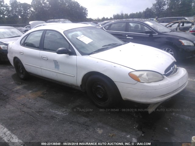 1FAFP52UX3A117849 - 2003 FORD TAURUS LX WHITE photo 1