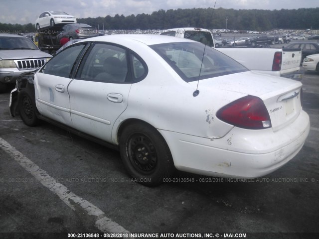 1FAFP52UX3A117849 - 2003 FORD TAURUS LX WHITE photo 3