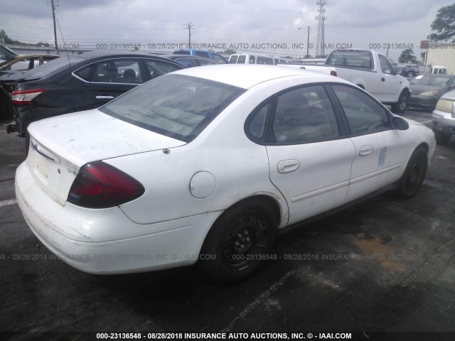 1FAFP52UX3A117849 - 2003 FORD TAURUS LX WHITE photo 4