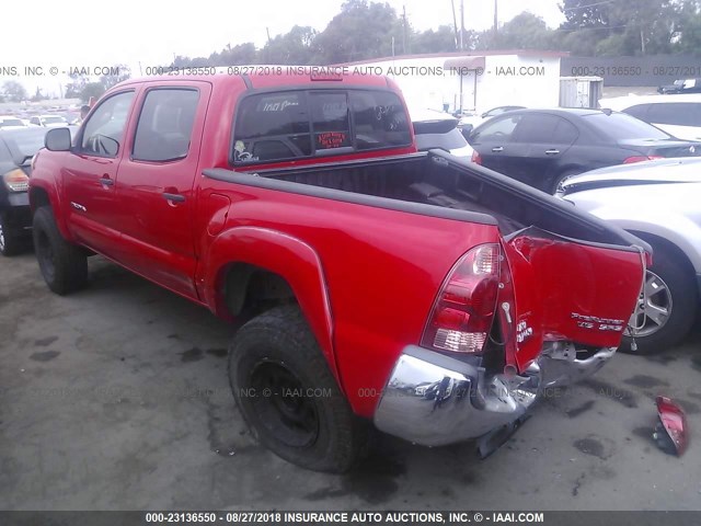 3TMJU62N28M070581 - 2008 TOYOTA TACOMA DOUBLE CAB PRERUNNER RED photo 3