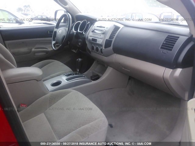 3TMJU62N28M070581 - 2008 TOYOTA TACOMA DOUBLE CAB PRERUNNER RED photo 5