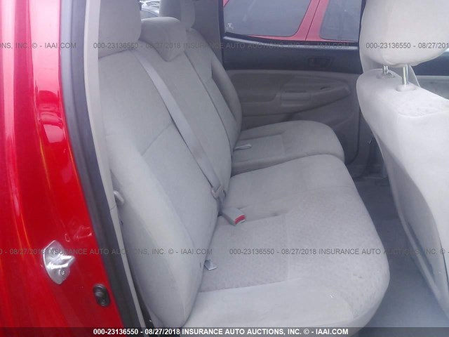 3TMJU62N28M070581 - 2008 TOYOTA TACOMA DOUBLE CAB PRERUNNER RED photo 8