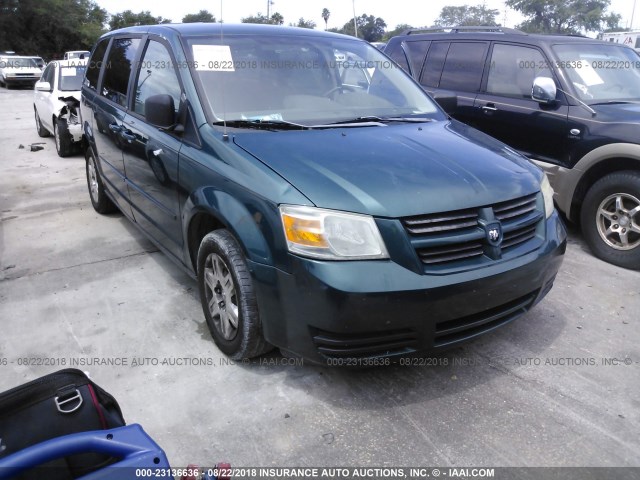 2D8HN44E69R542421 - 2009 DODGE GRAND CARAVAN SE GREEN photo 1