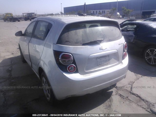 1G1JB6SG5F4142611 - 2015 CHEVROLET SONIC LS SILVER photo 3