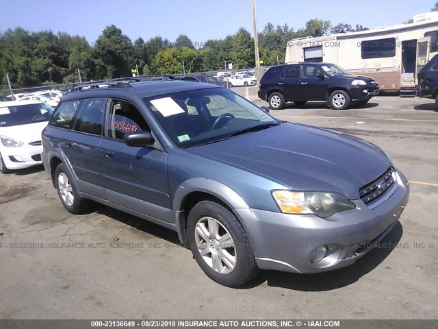 4S4BP61C957367585 - 2005 SUBARU LEGACY OUTBACK 2.5I BLUE photo 1