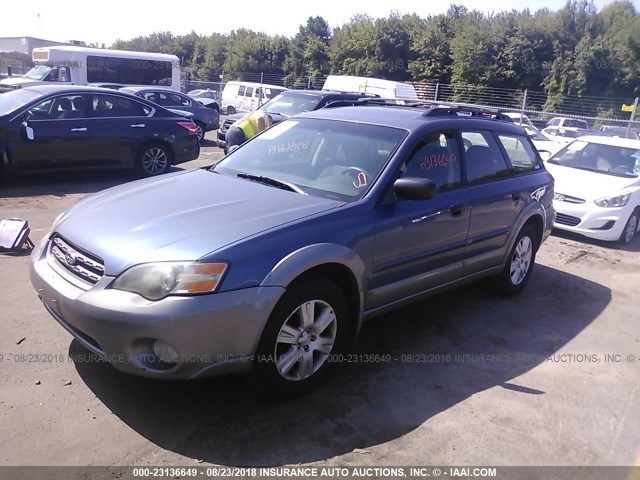 4S4BP61C957367585 - 2005 SUBARU LEGACY OUTBACK 2.5I BLUE photo 2