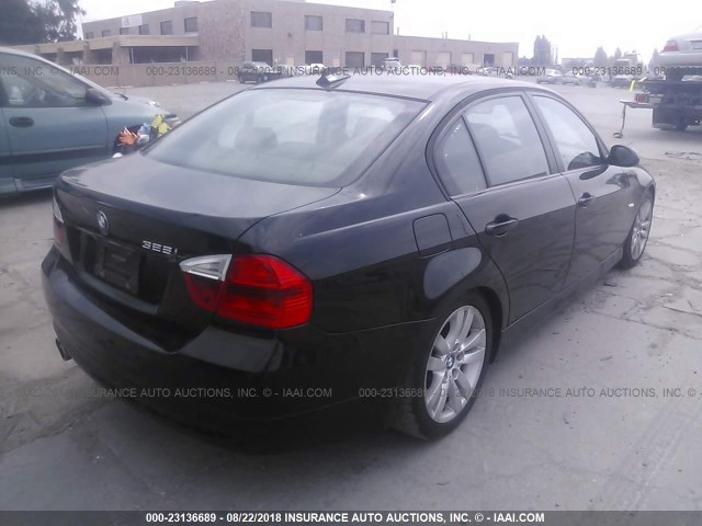 WBAVC53588FZ83548 - 2008 BMW 328 I SULEV BLACK photo 4