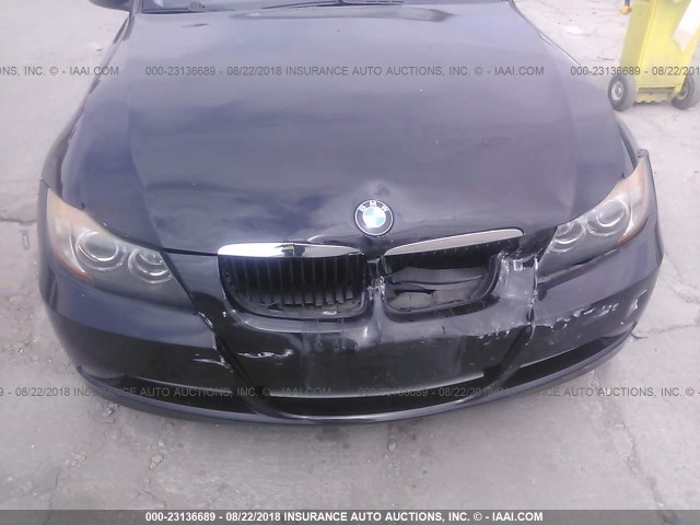 WBAVC53588FZ83548 - 2008 BMW 328 I SULEV BLACK photo 6