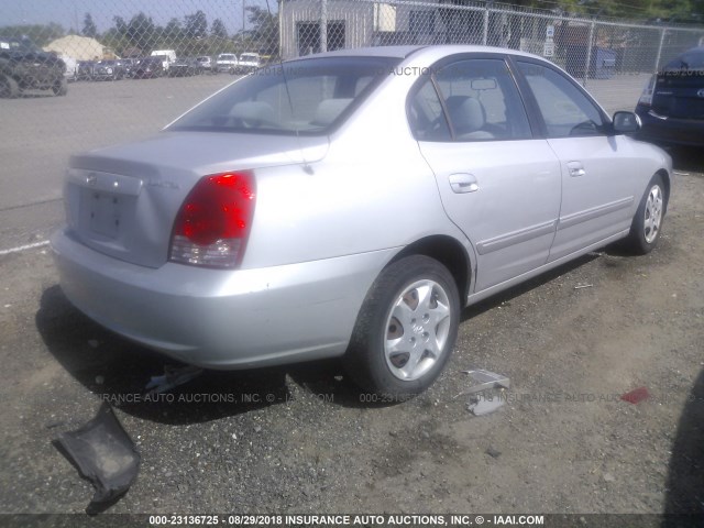 KMHDN46D76U207759 - 2006 HYUNDAI ELANTRA GLS/GT/LIMITED SILVER photo 4