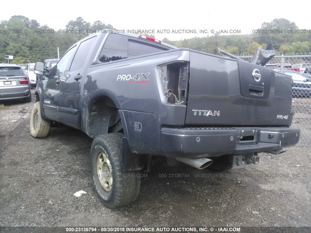 1N6AA0EC3BN307699 - 2011 NISSAN TITAN S/SV/SL/PRO-4X GRAY photo 3