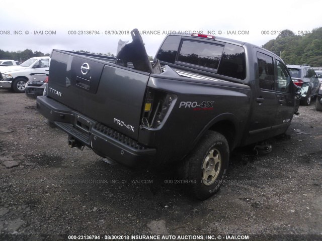 1N6AA0EC3BN307699 - 2011 NISSAN TITAN S/SV/SL/PRO-4X GRAY photo 4