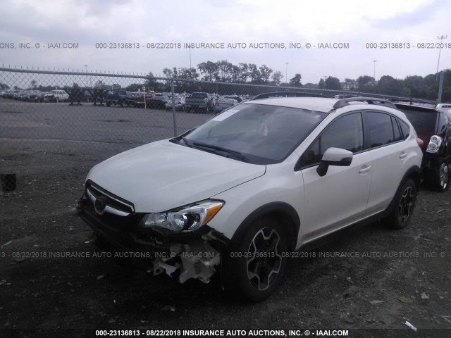 JF2GPAMC2F8277328 - 2015 SUBARU XV CROSSTREK 2.0 LIMITED WHITE photo 2