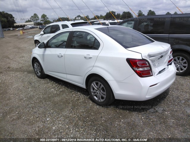 1G1JB5SH0H4157698 - 2017 CHEVROLET SONIC LS 白色 照片 3