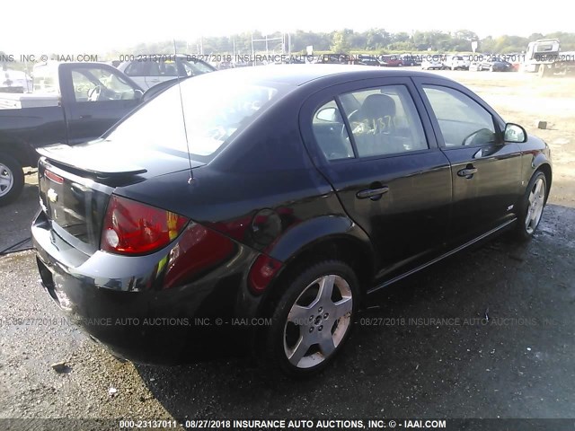 1G1AM55B267688589 - 2006 CHEVROLET COBALT SS BLACK photo 4