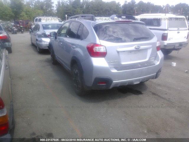 JF2GPADC4H8265216 - 2017 SUBARU CROSSTREK PREMIUM ვერცხლისფერი ფოტო 3