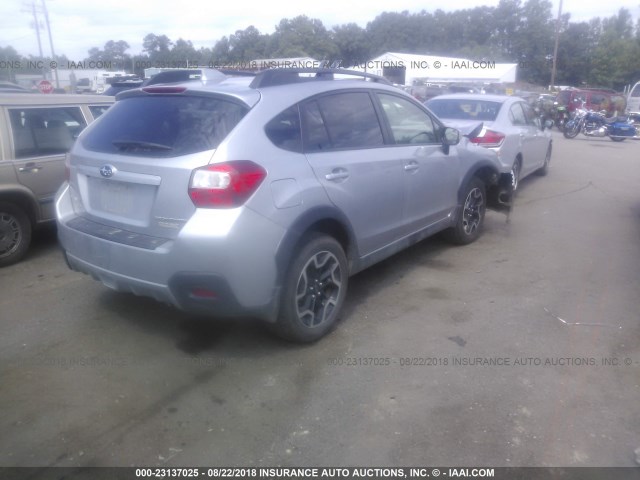 JF2GPADC4H8265216 - 2017 SUBARU CROSSTREK PREMIUM ვერცხლისფერი ფოტო 4