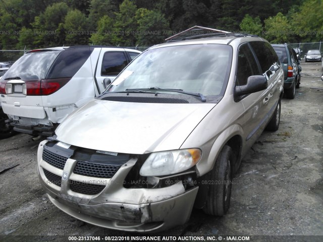 2B4GP74LX2R591144 - 2002 DODGE GRAND CARAVAN EX GOLD photo 2