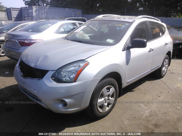 JN8AS5MV9EW203432 - 2014 NISSAN ROGUE SELECT S SILVER photo 2