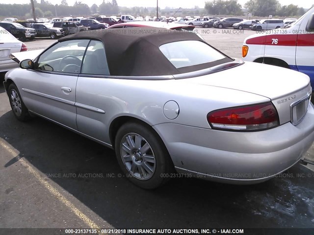 1C3EL65R95N652816 - 2005 CHRYSLER SEBRING LIMITED SILVER photo 3