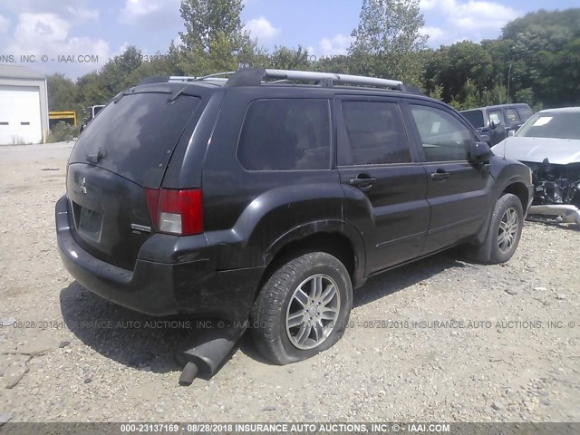 4A4MN41S04E007557 - 2004 MITSUBISHI ENDEAVOR LIMITED BLACK photo 4