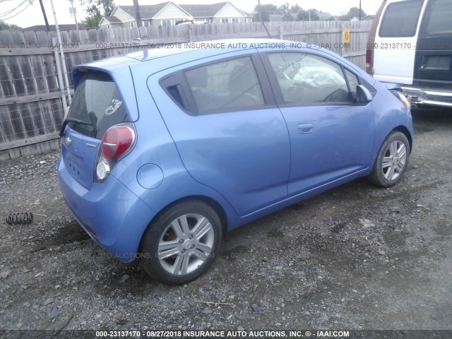 KL8CD6S93DC574072 - 2013 CHEVROLET SPARK 1LT BLUE photo 4