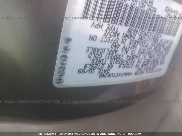 4T3ZF13C9YU214638 - 2000 TOYOTA SIENNA LE/XLE Champagne photo 9